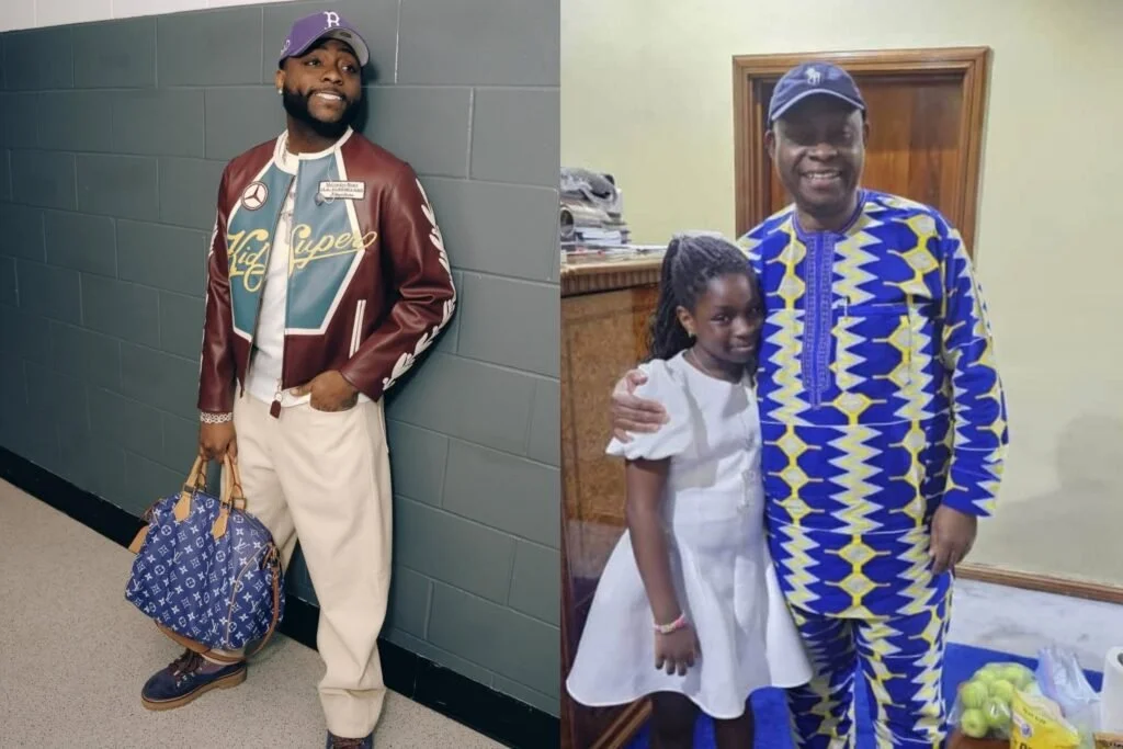 Davido Melts Hearts as He Shares Photo of Daughter Imade and His Father, Calls Them “Twins” ❤️