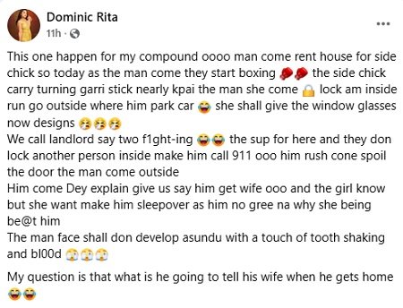Drama in Abuja: Married Man Beaten and His Car Destroyed by Side Chick After Refusing to Sleep Over