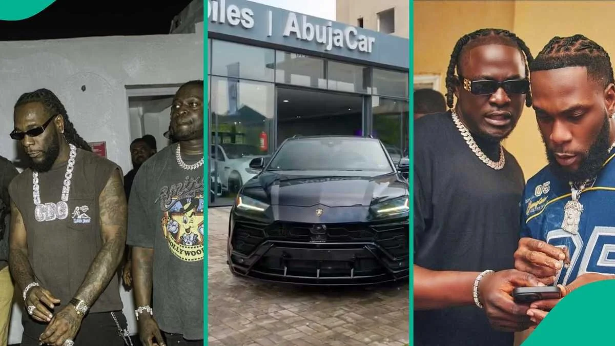 Burna Boy Surprises Close Friend King Manny with a Lamborghini After His Tesla Crash — A True Display of Loyalty and Brotherhood