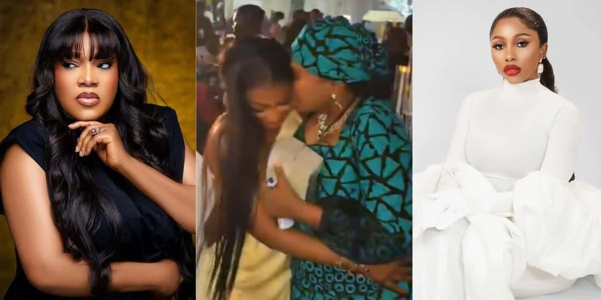 Mercy Eke Stuns Toyin Abraham With ₦1 Million Gift at Toke Makinwa’s Baby Dedication — A Beautiful Moment of Generosity and Sisterhood