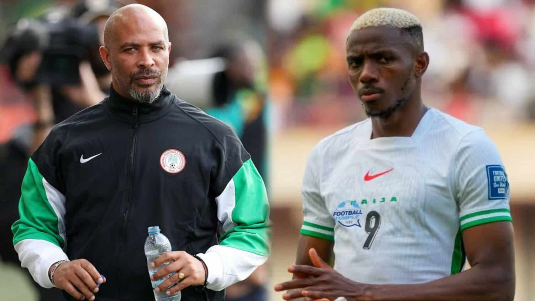 Chelle Reveals Why Osimhen Was Substituted as Nigeria Fell to DR Congo in World Cup Playoff Final
