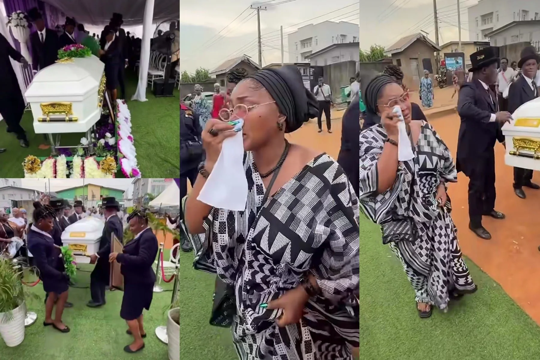 Mercy Aigbe Breaks Down During Mother’s Service of Songs