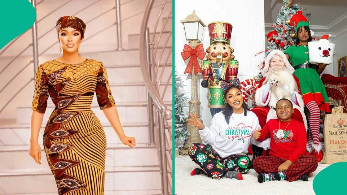 Tonto Dikeh and Son Get into Christmas Spirit with Grand Decoration and Message of Faith