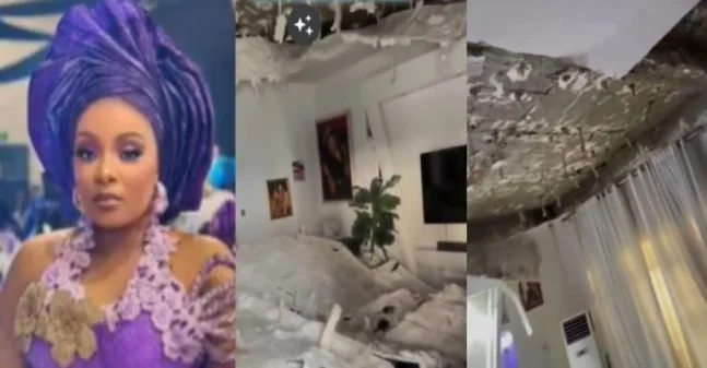Queen Mercy Atang Gives Thanks After Escaping Living Room Ceiling Collapse