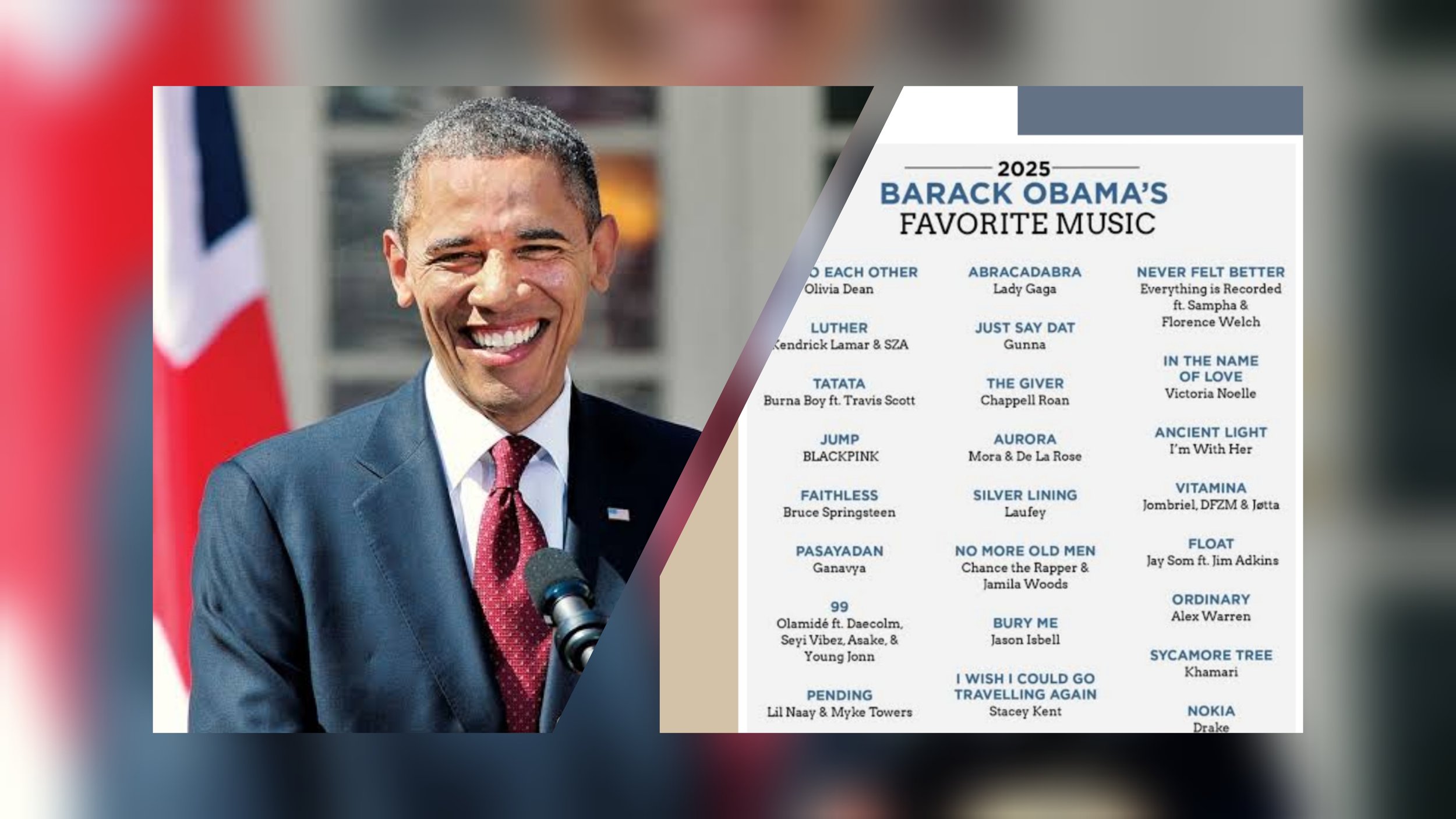 Burna Boy and Olamide Make Former President Barack Obama’s 2025 Music Favorites List