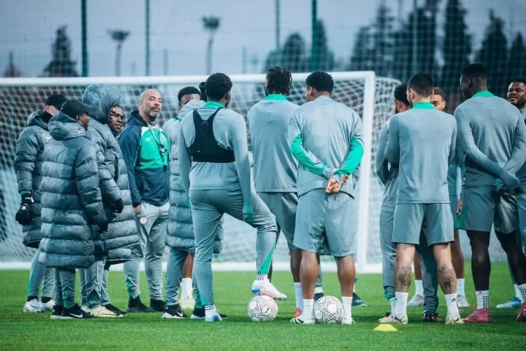 Super Eagles Go Undercover as Chelle Seals Training Ahead of Mozambique Clash