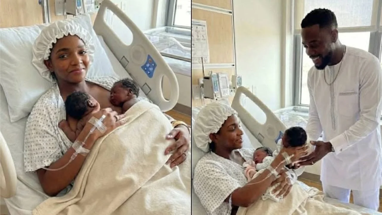 Music Power Couple Adekunle Gold and Simi Welcome Twins