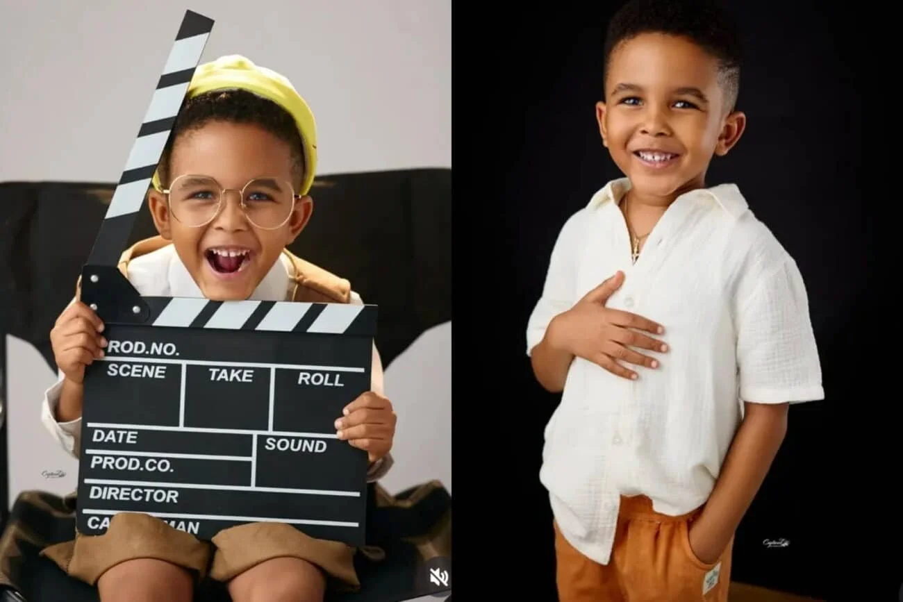 Banky W and Adesua Celebrate as Son Hazaiah Turns Five