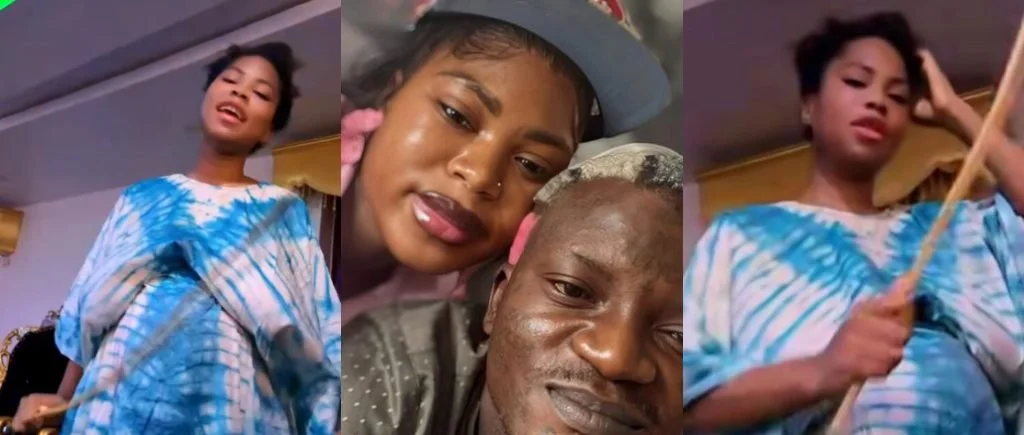 Portable Shares Heartwarming Video of Pregnant Wife, Bewaji, Ahead of Third Child
