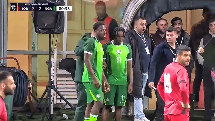  Philip Otele Celebrates Super Eagles Debut After Jordan Friendly Draw