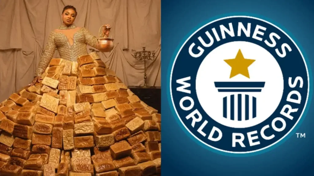 Queen Mercy Atang’s Bread-Themed AMVCA Outfit Sparks Guinness World Records Buzz and Global Attention