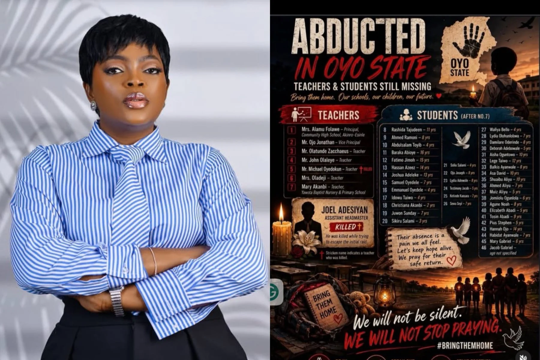 “Our Children Deserve to Feel Safe” — Funke Akindele Speaks Out on Oyo Abduction Crisis