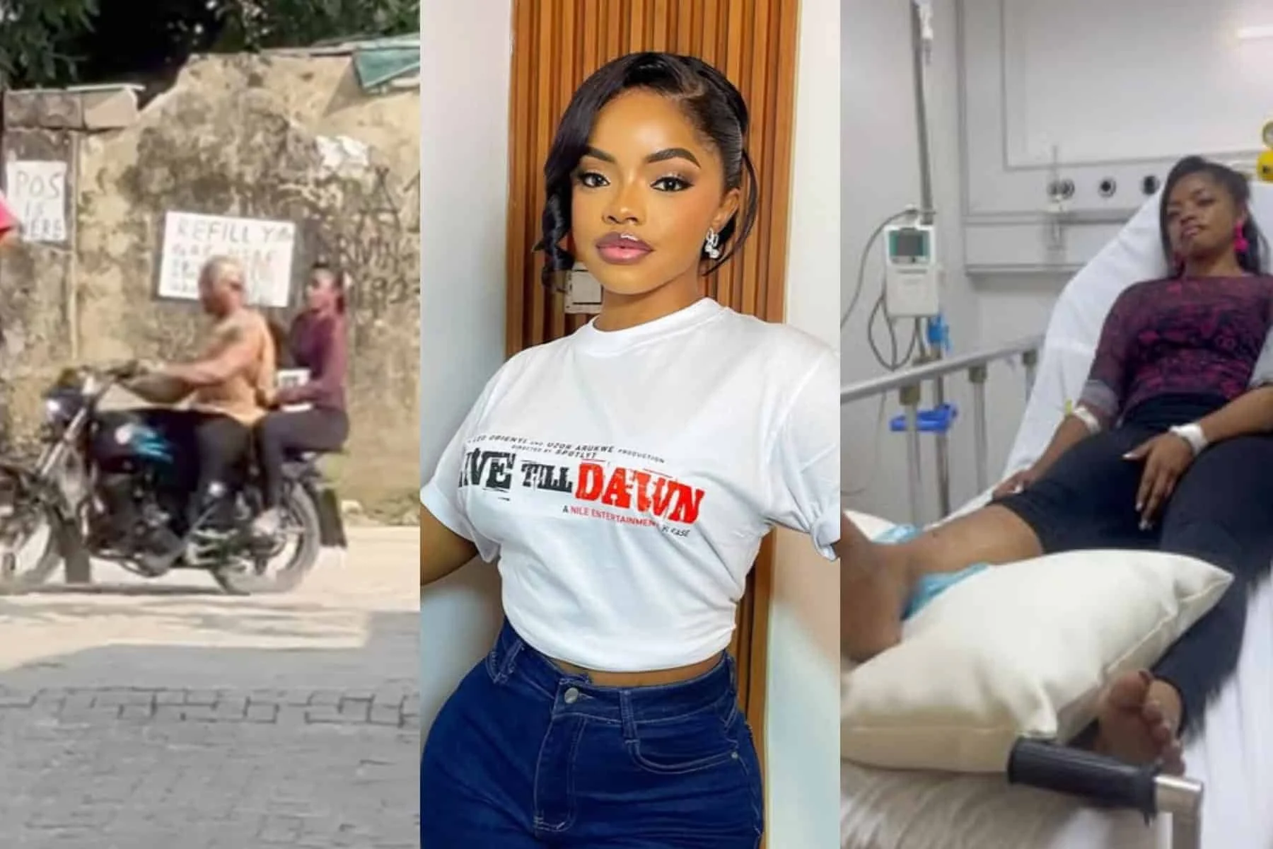 Nollywood Actress Omeche Oko Survives Ghastly Bike Accident on Movie Set Days Before Birthday