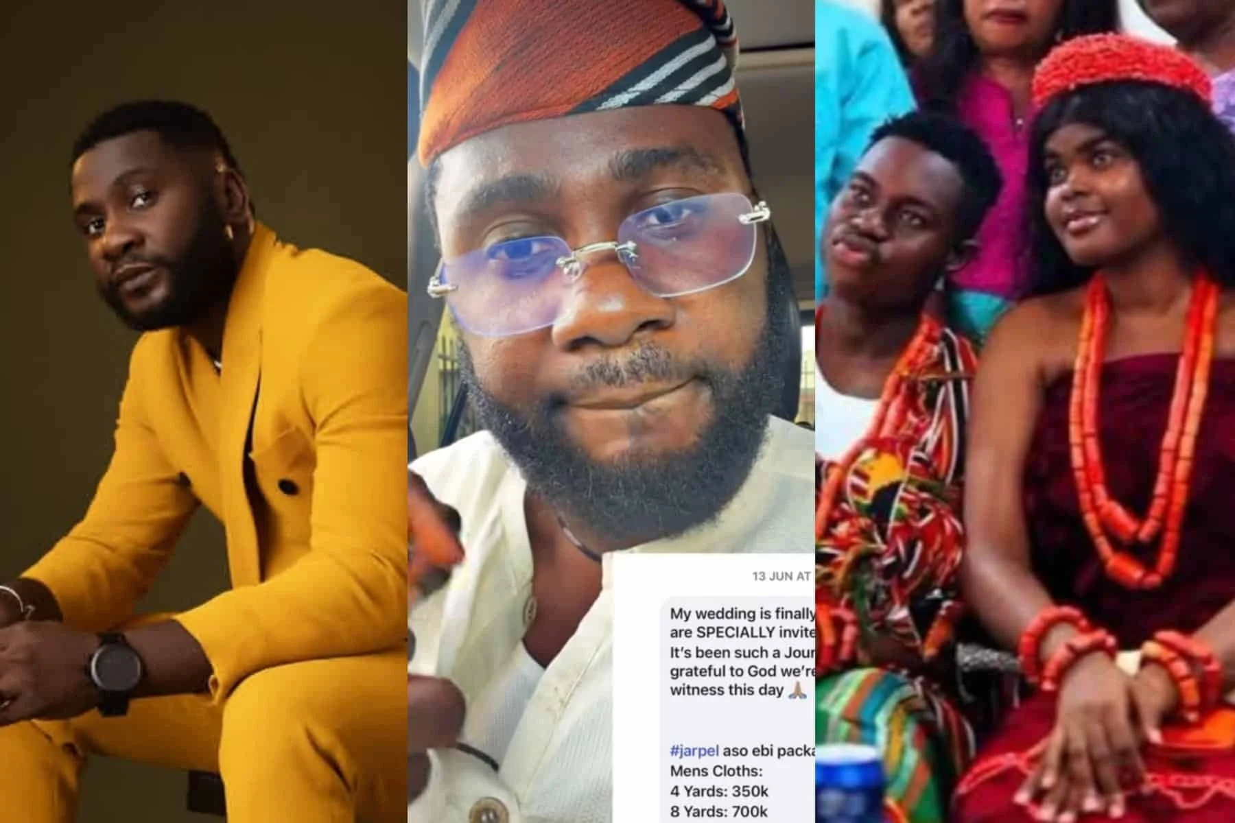 Jide Awobona Reacts to Peller and Jarvis’ Asoebi Prices Ahead of Celebrity Wedding