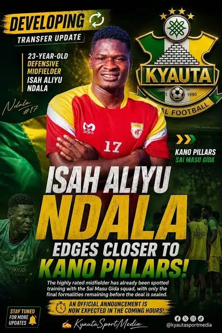Kano Pillars Close In on Midfielder Isah Ndala