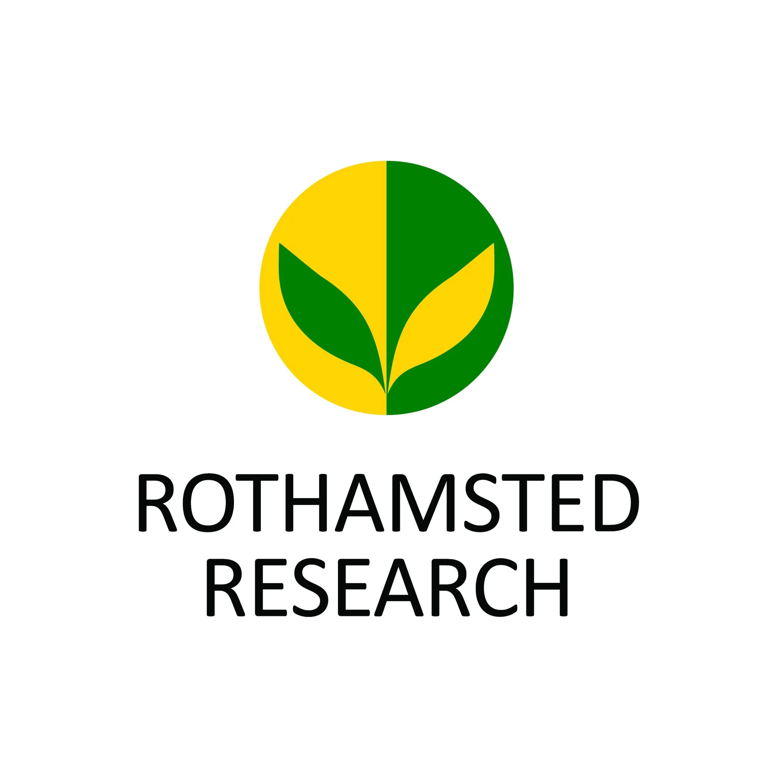Logo featuring a green and yellow leaf design with the text 'Rothamsted Research' beneath it.
