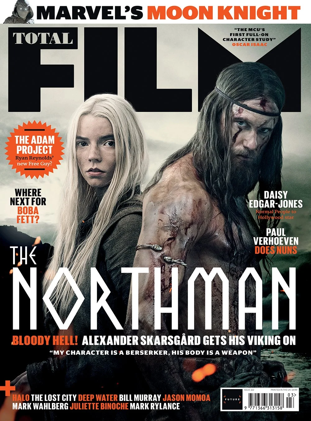  My latest Cover photography for “Total Film” featuring Alexander Skarsgård and Anya Taylor-Joy in “The Northman. Inside, interviews with director Robert Eggers and his formidable cast. The “Northman” in Cinemas April 22nd.  .  Photo by @aidanmonagha