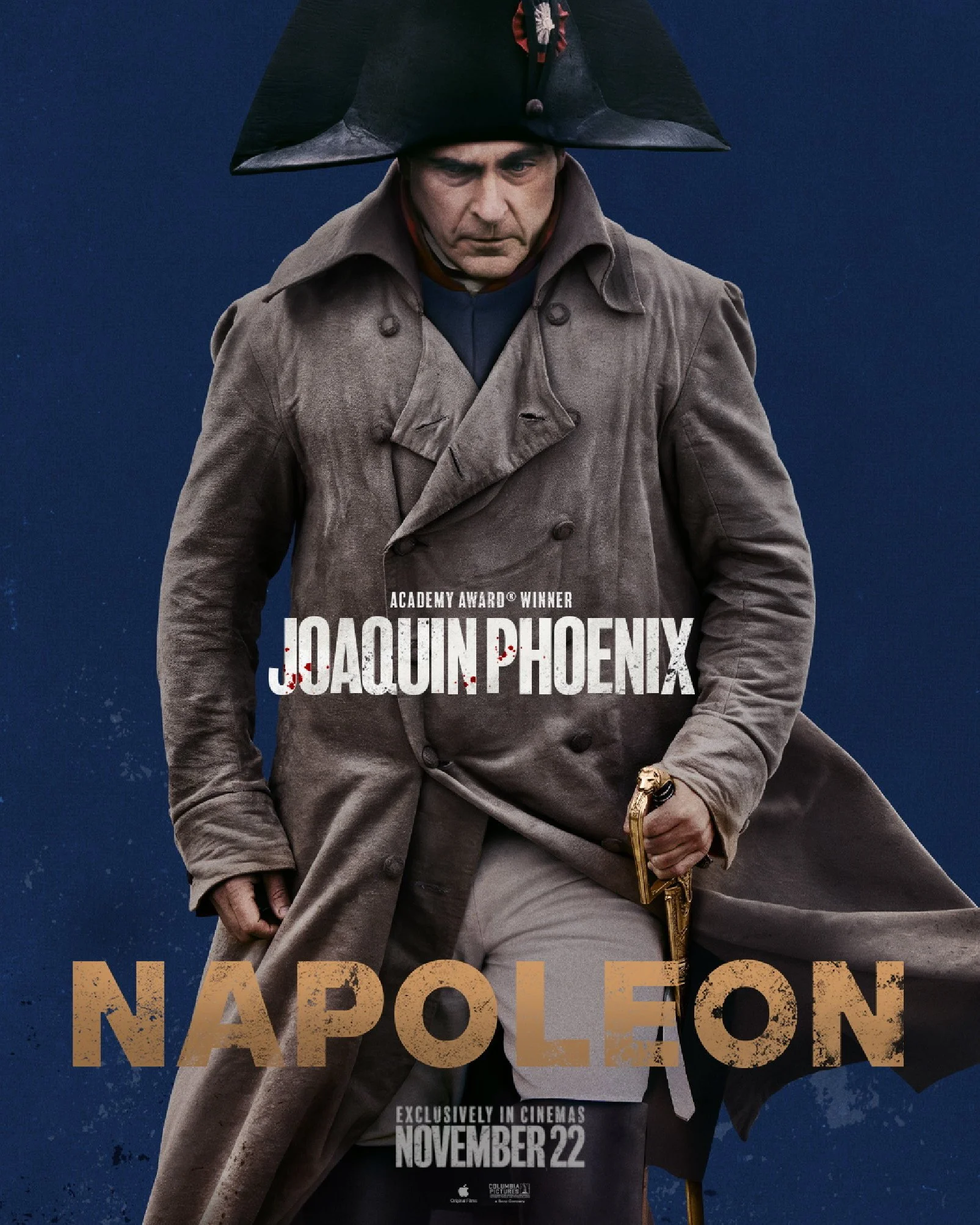  #Napoleon poster mural key art entitled “Power, Passion, Ambition”. #Napoleon. Only In Cinemas November 22.  .  Key Art poster photo by @aidanmonaghanphotographer 📸  #Ridleyscott #JoaquinPhoenix #VanessaKirby #napoleon #stillphotographer #unitstill