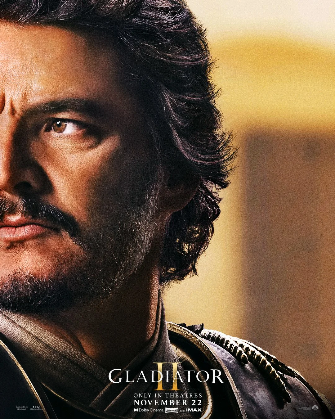  Pedro Pascal is Marcus Acacius. #GladiatorII  key art one-sheet character posters for Gladiator II.  📸 Photo by @aidanmonaghanphotographer/Paramount Pictures    #GladiatorII #RidleyScott #PaulMescal #PedroPascal #DenzelWashington #ConnieNielsen #Jo