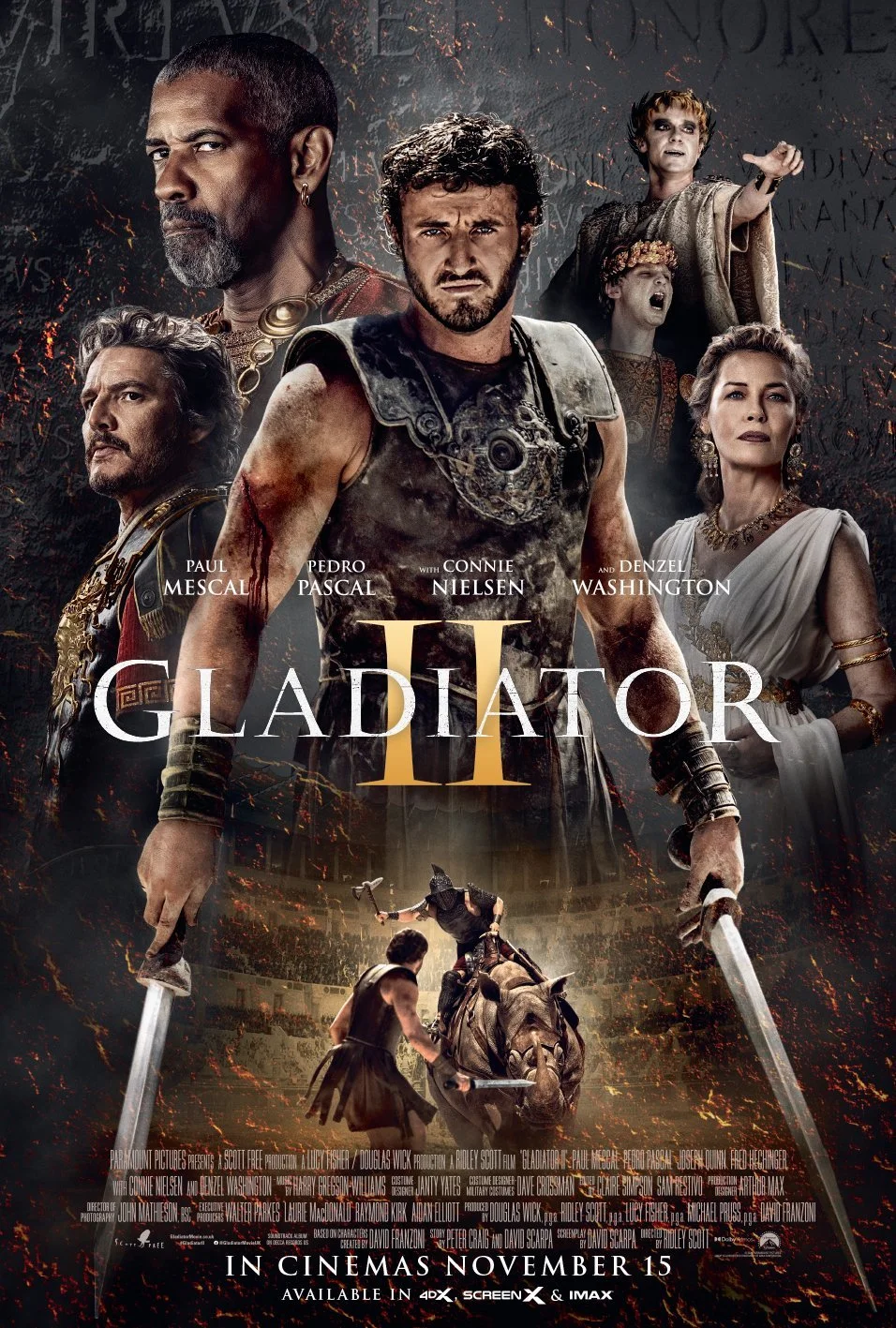  “A new legacy of rebellion will begin”⚔️  Excited to share New Poster for “Gladiator II”  🎬 Directed by #RidleyScott, starring #PaulMescal, #PedroPascal, #DenzelWashington, #ConnieNielsen, #JosephQuinn, and #FredHechinger.  📸 Key art Photography b