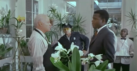 The confrontation between Mr. Tibbs and Endicott