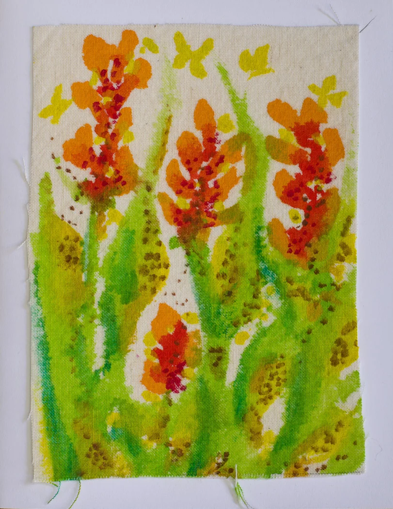 Orange Poppies Greeting Card Set 