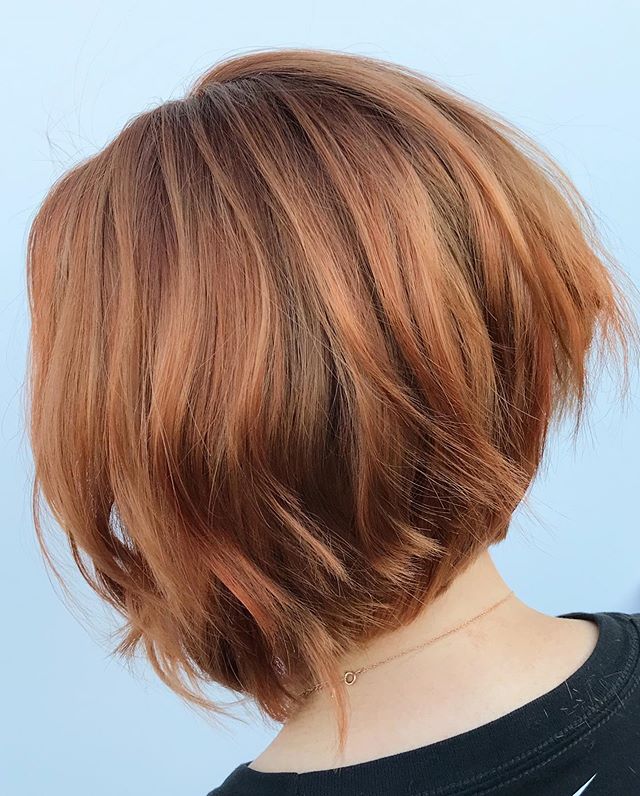 🍁Fall copper colors 🍁 Color and cut by @brandonfrost_hair