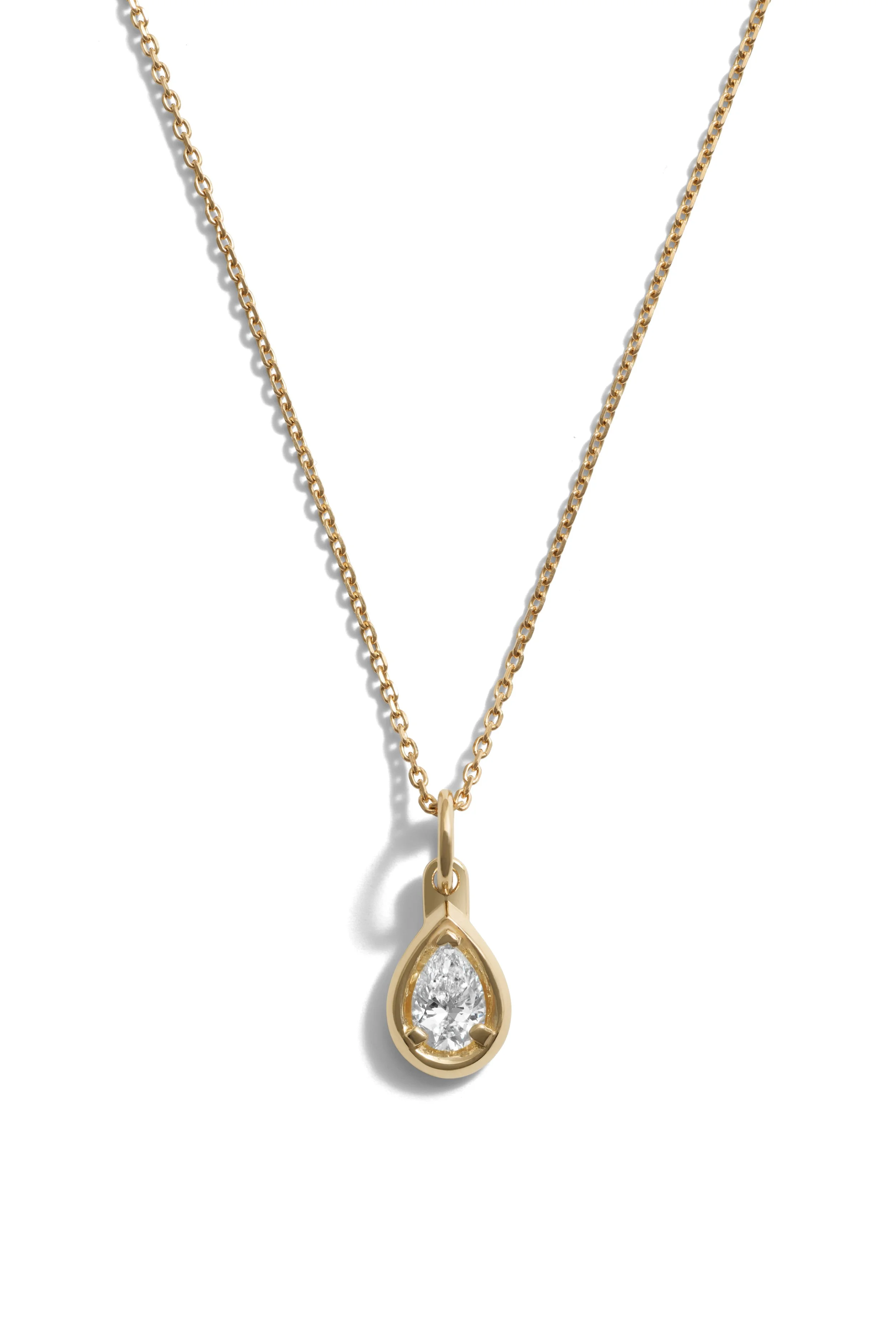 Diamond Fragment Pendant Necklace in 18K