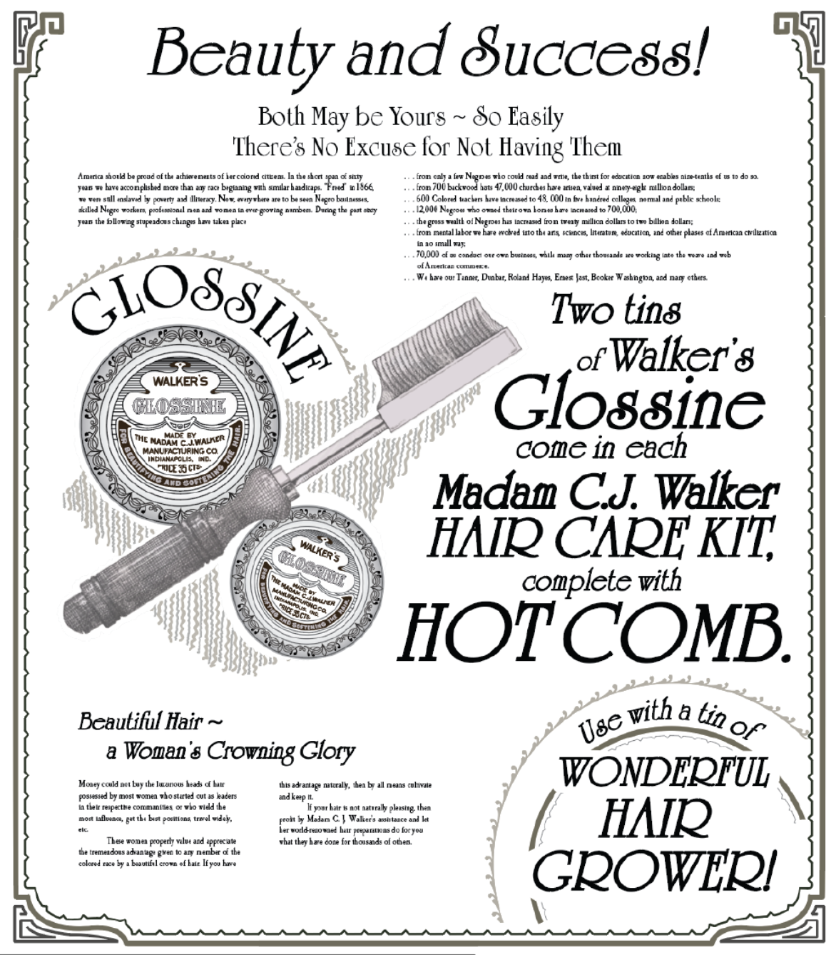 Madam C. J. Walker newspaper ad