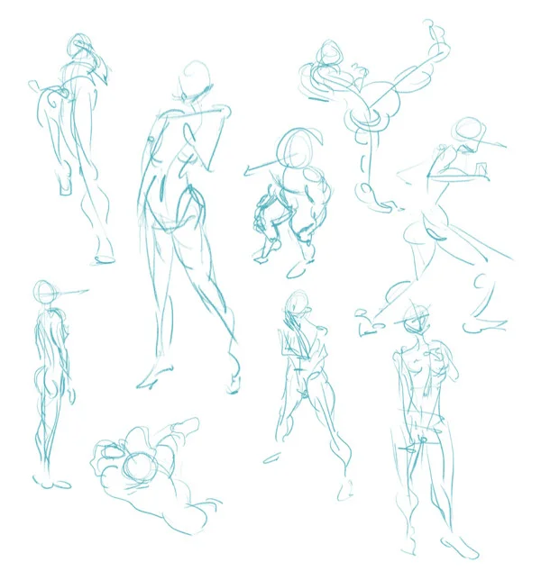 30 Second Figure Drawing Practice