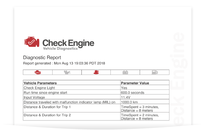 Diagnostic Report — Check Engine