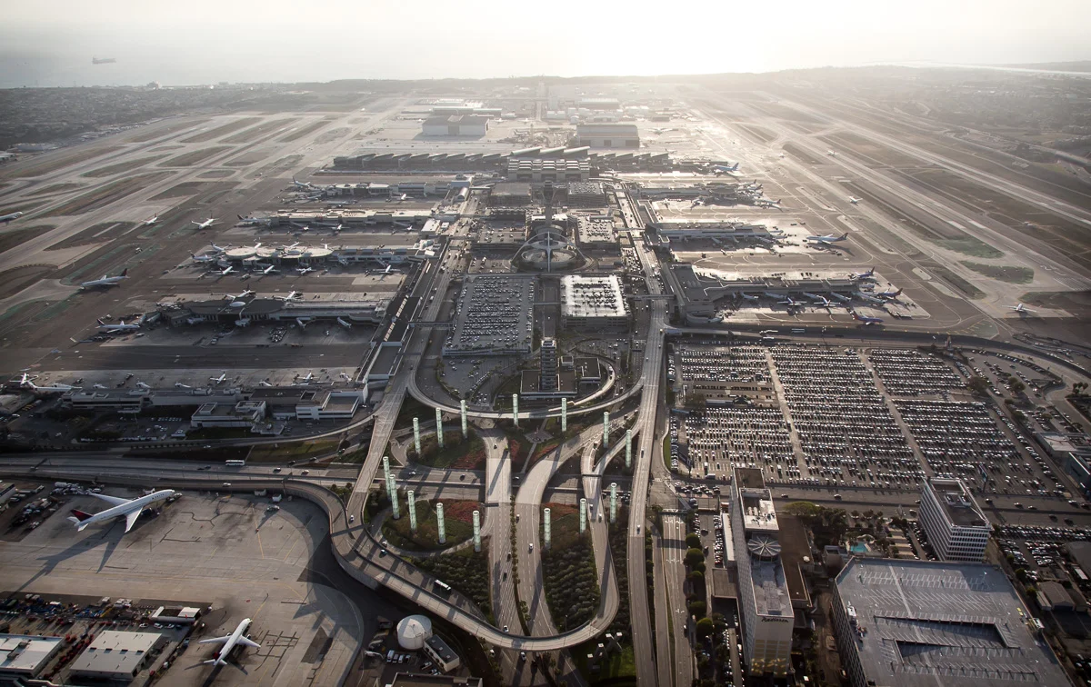 LAX in 2014, a still unfinished TBIT, and a lot of cars