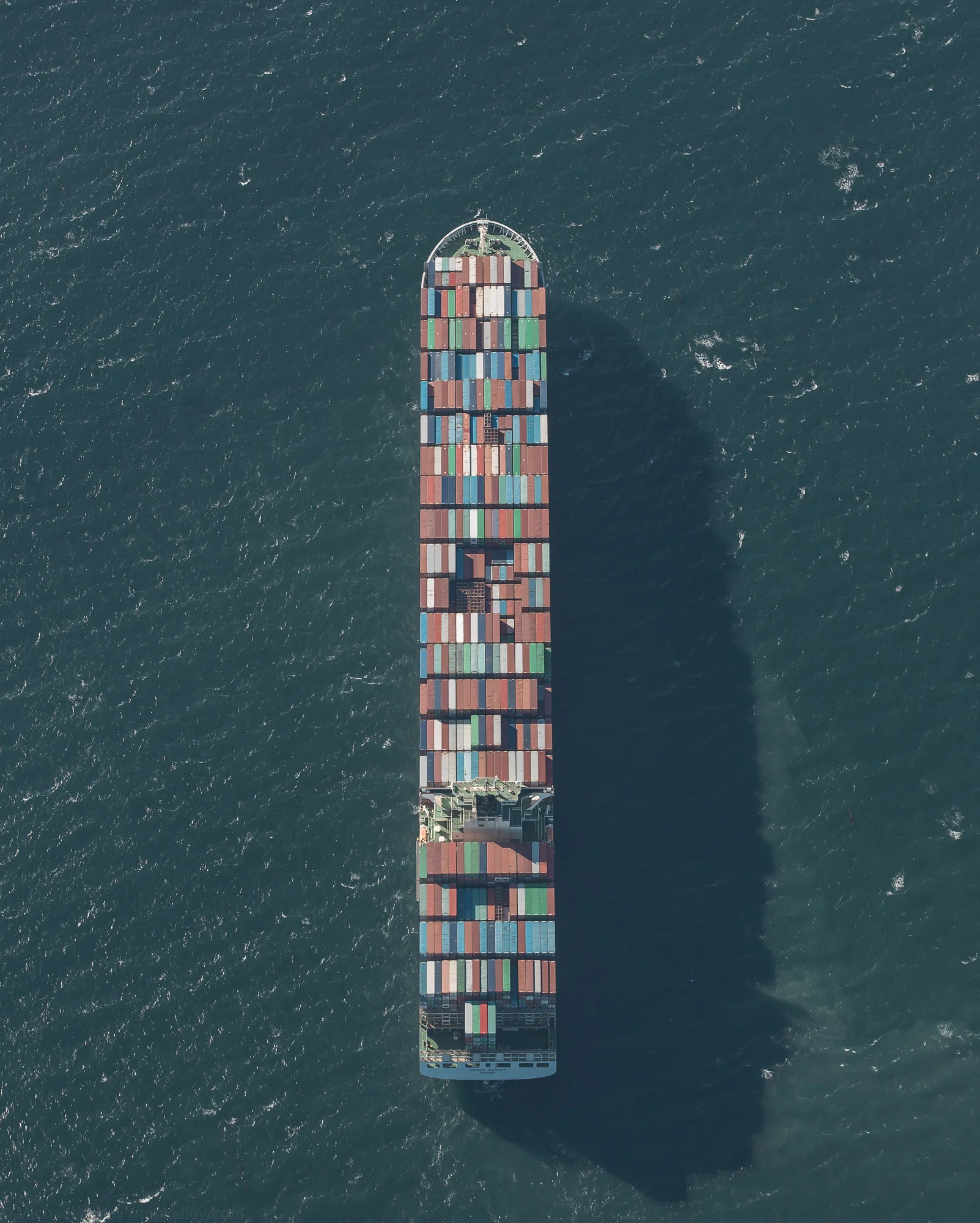 Colorful and massive, this ship is over 1000 feet from end to end.