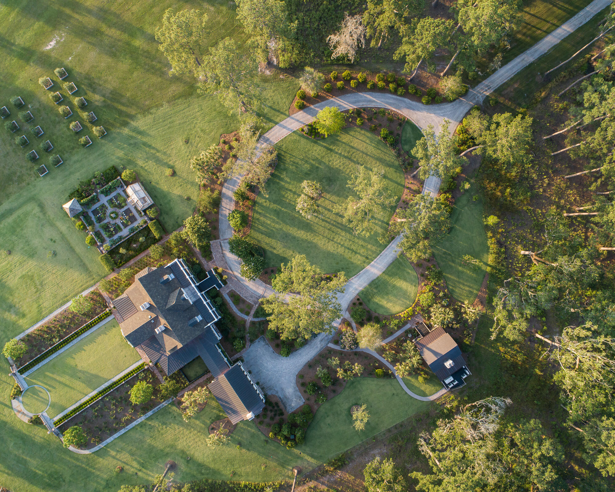 Low Country Plantation Main House, Cook House, and Gardens - Eric J. Smith Architects