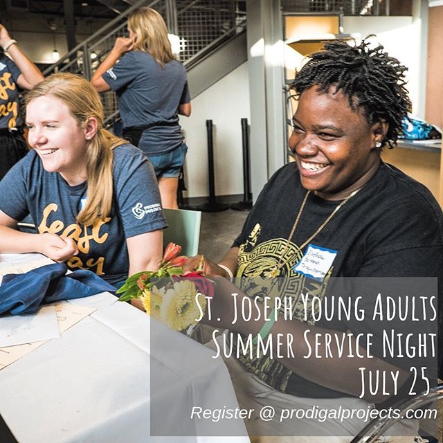 Join us this Thursday for our 2nd Summer Service Night. We will be helping Prodigal Projects at their monthly &ldquo;Feast Day&rdquo; to serve our homeless brothers and sisters. Sign up at prodigalprojects.com! #stjosephya #feastday