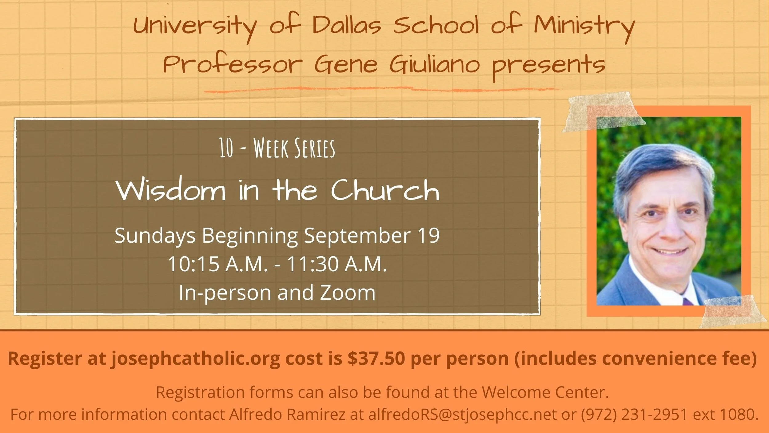 Gene Giuliano presents "Wisdom in the Church" Sep.19 - Nov. 21