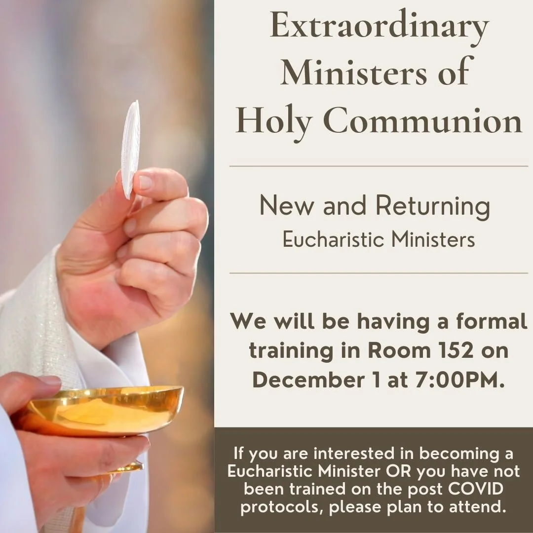 Extraordinary Ministers of Holy Communion: Training and Commissioning
