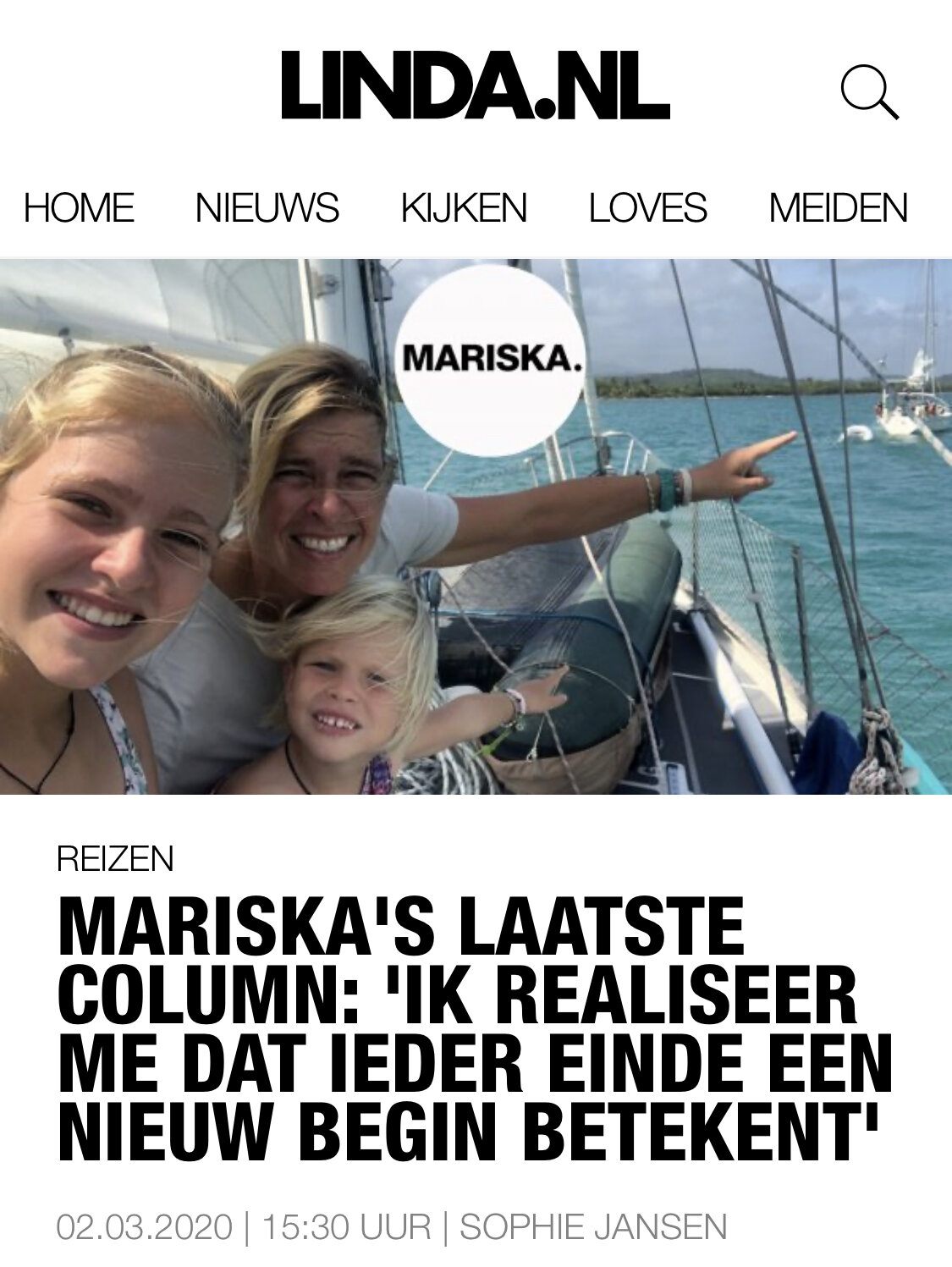 M’n laatste LINDA column: Ook een nieuw begin