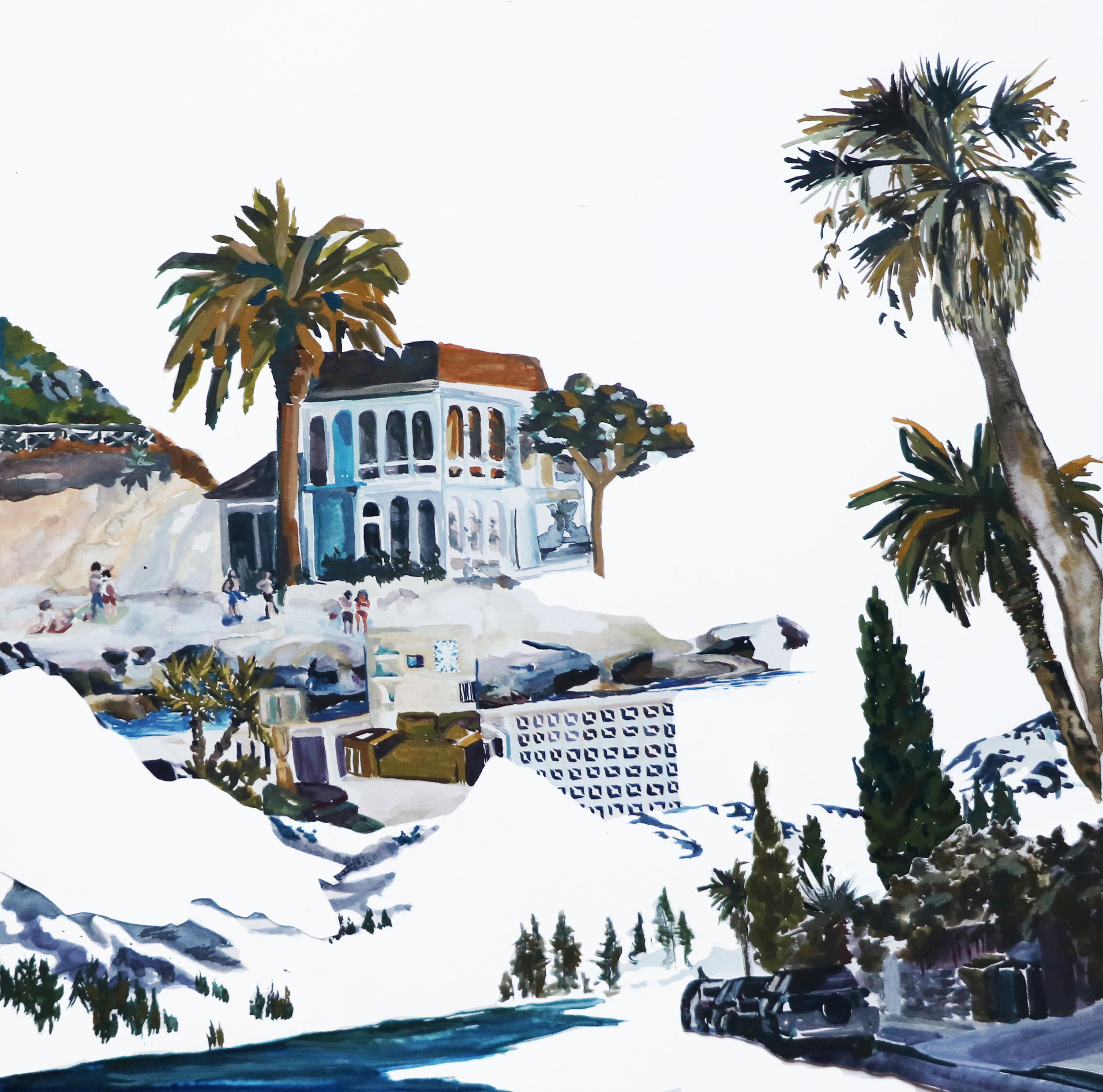 Very little of these paintings ever existed in the same place but it all contributed to my sense of home.