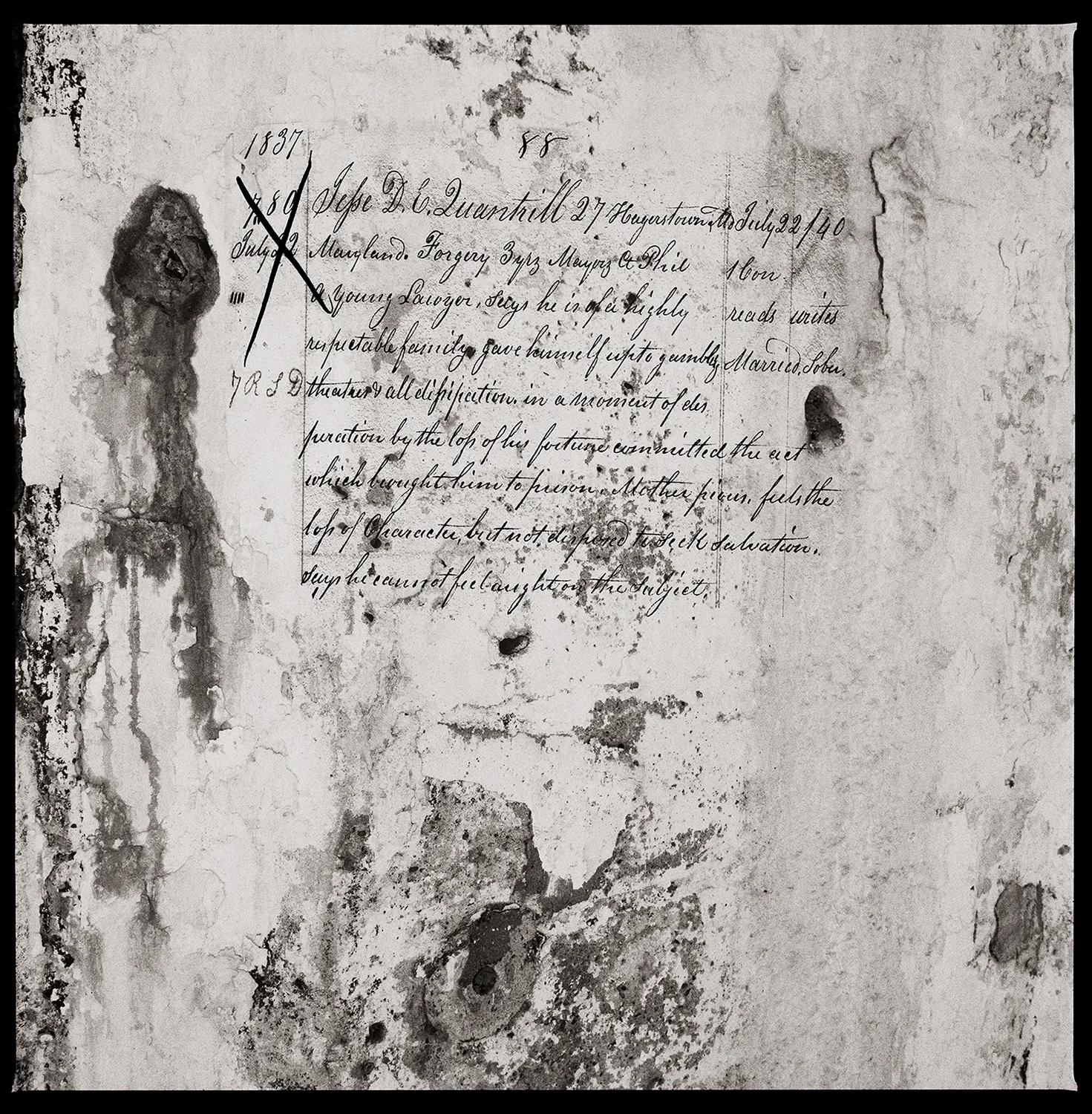“Jefse DE Quantrill” from the series Thou Art…, Will Give…