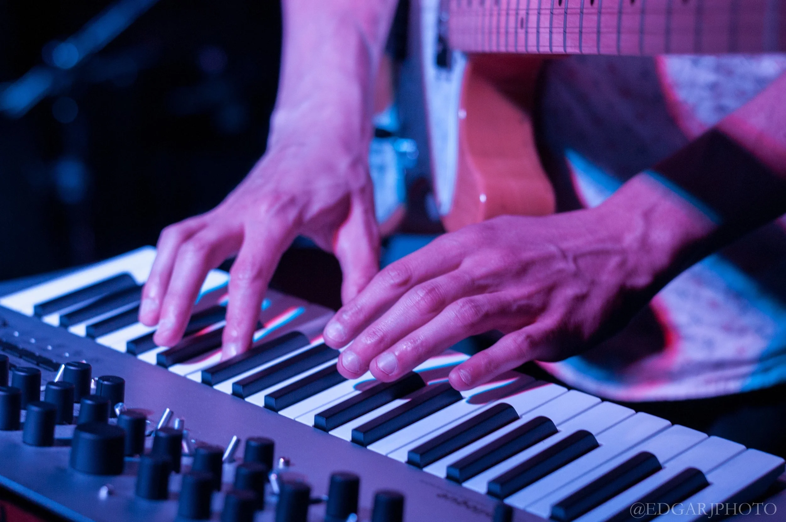 Darin Playing Keys Close Up