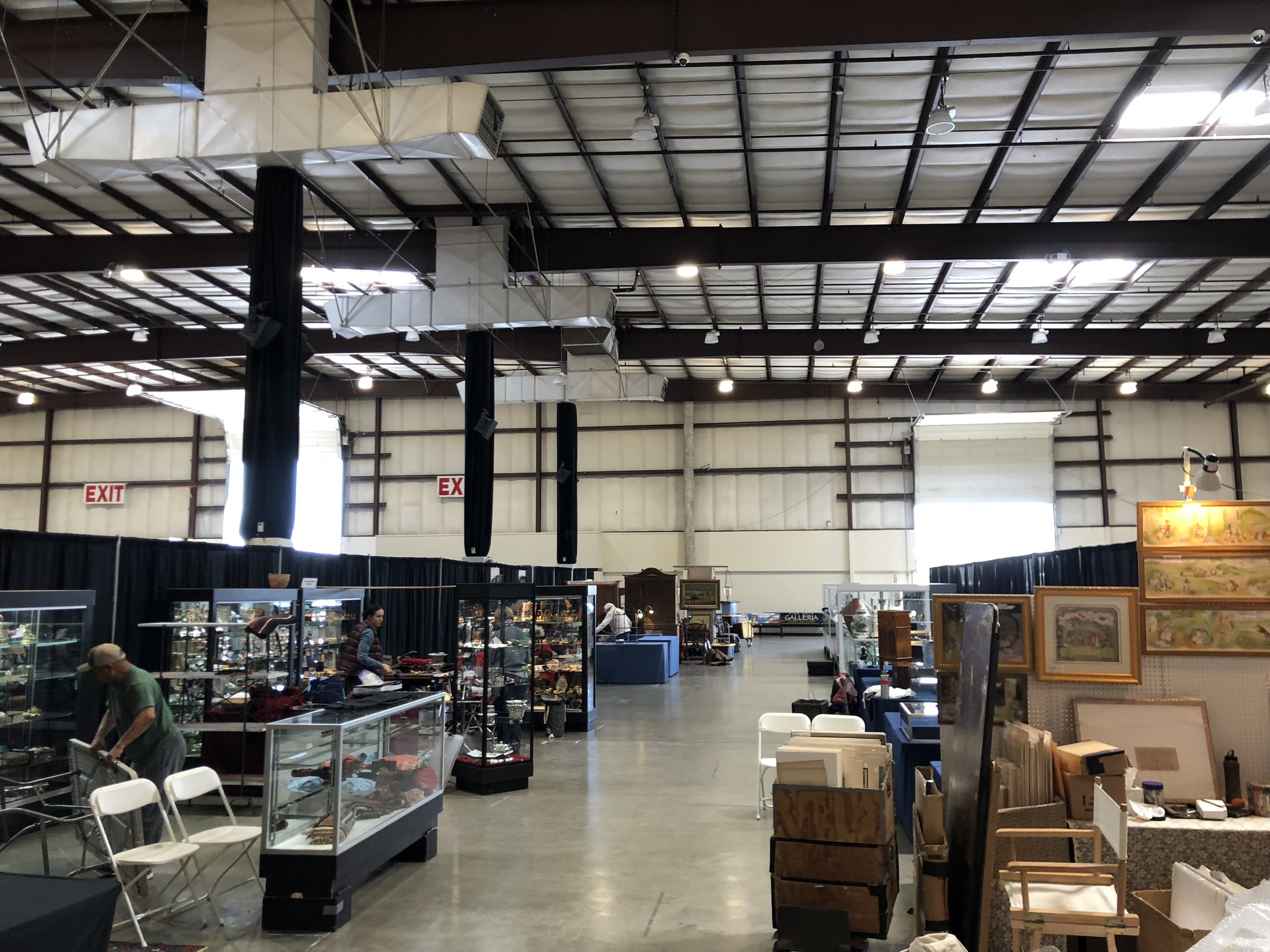 The was an antique or jewelry show there at the time.