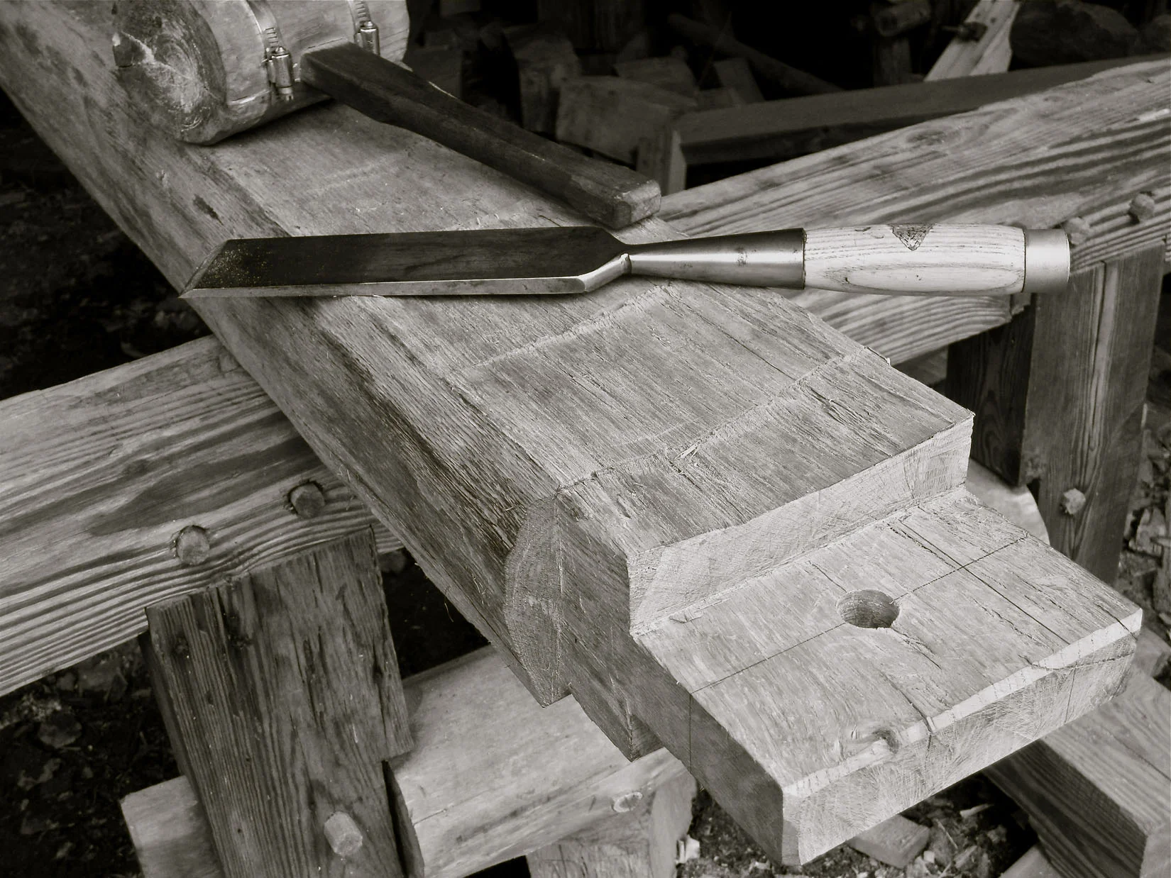 Hand Hewn Timber and Tenon