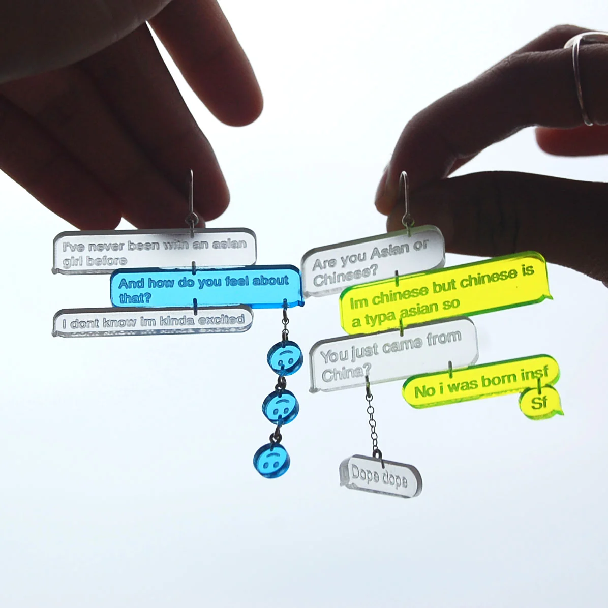 Text Message Earrings