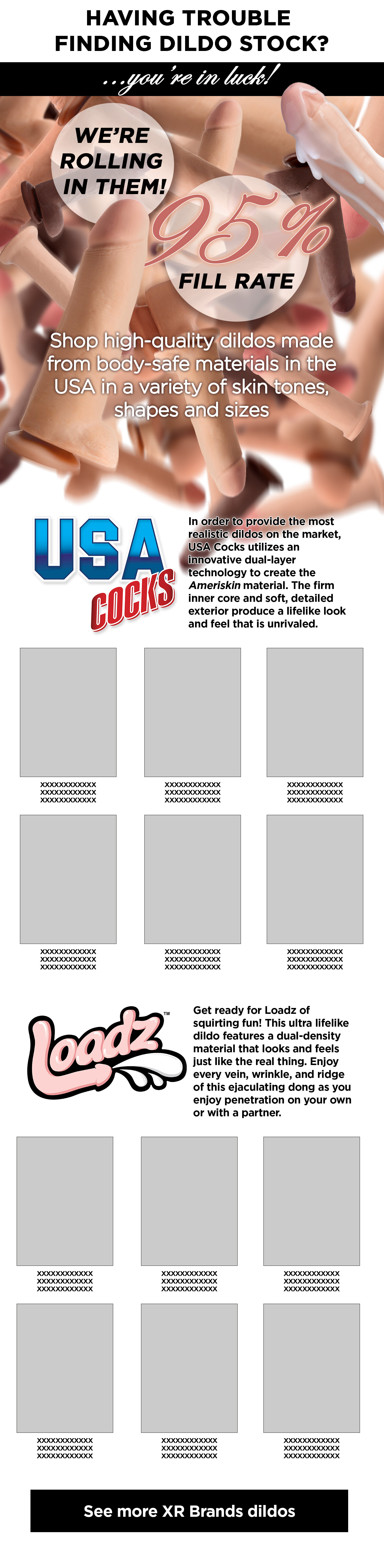 E-blast design - Dildo fill rate