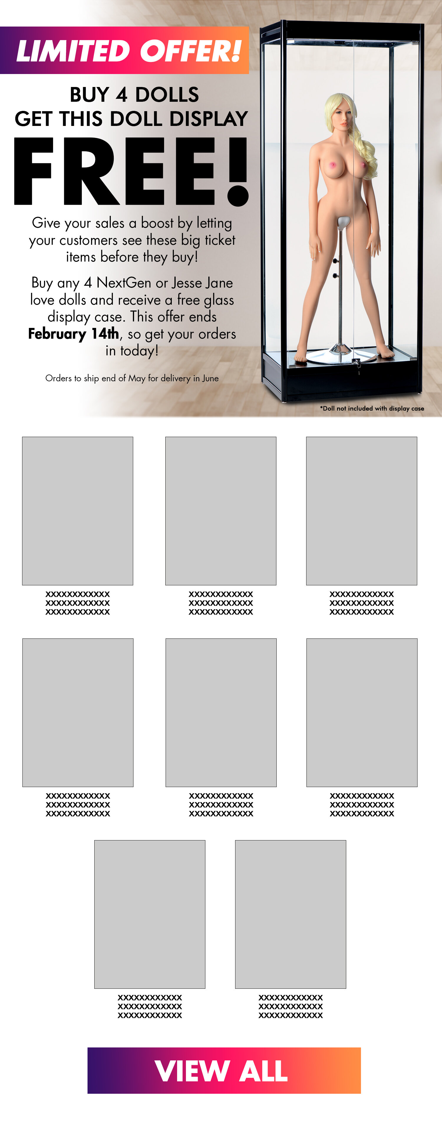 E-blast design - Doll display promotion