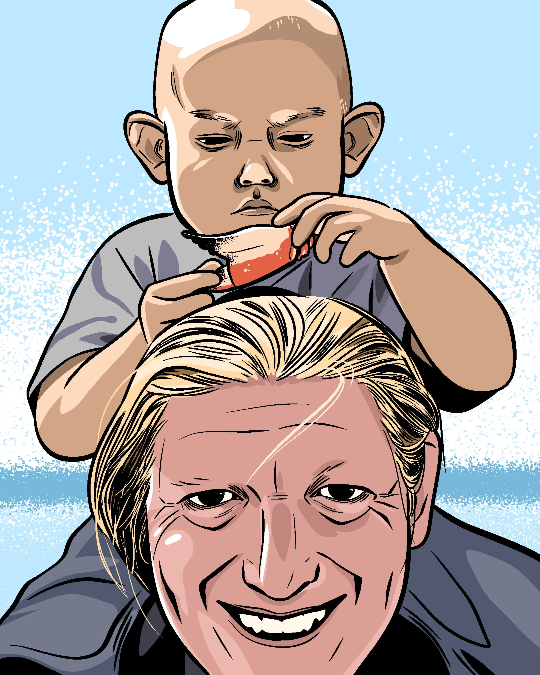 Consternated baby and Quinn (commission)