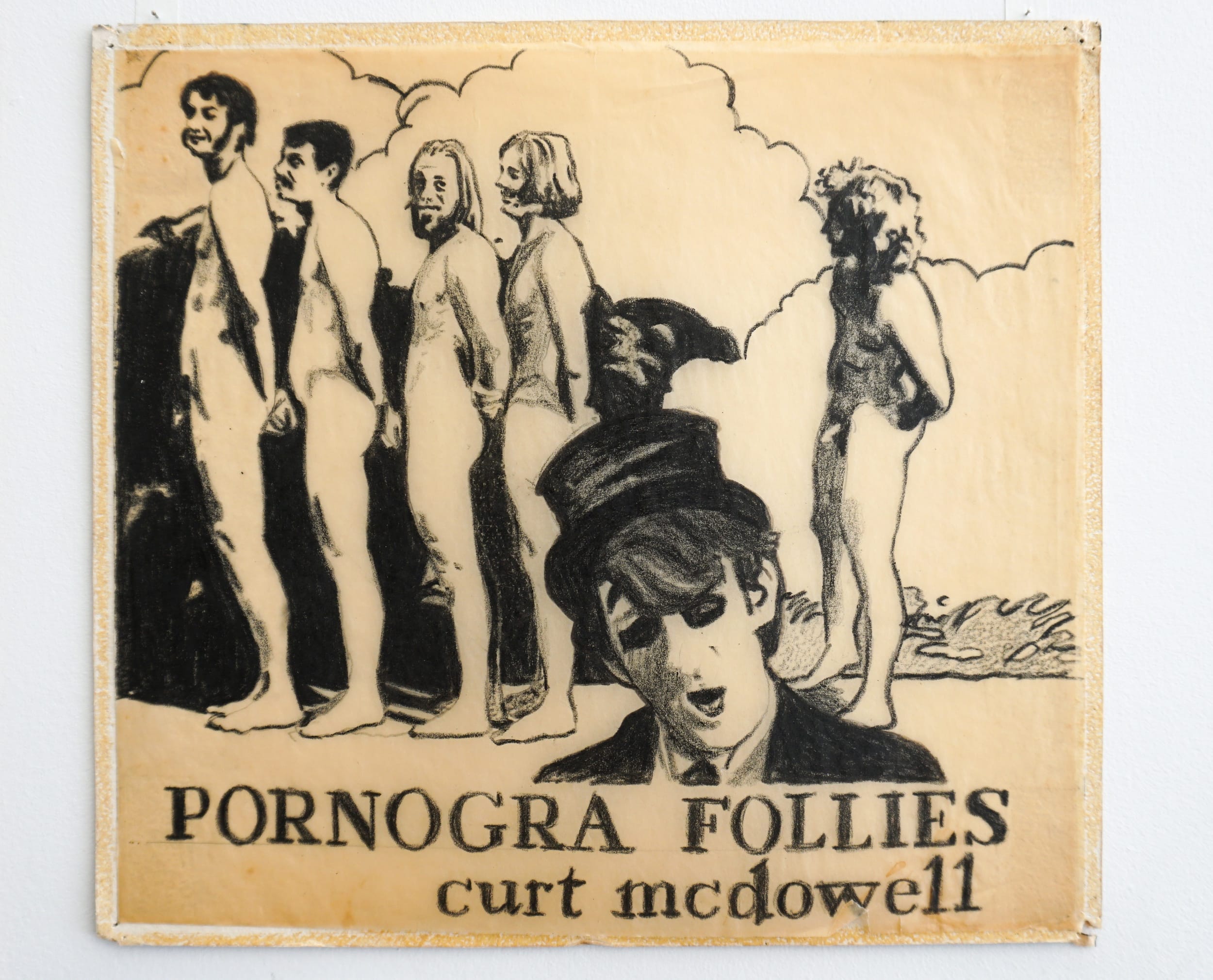  Curt McDowell  Pornogra Follies , date unknown Ink on vellum over board 10.5 x 11.5 inches 