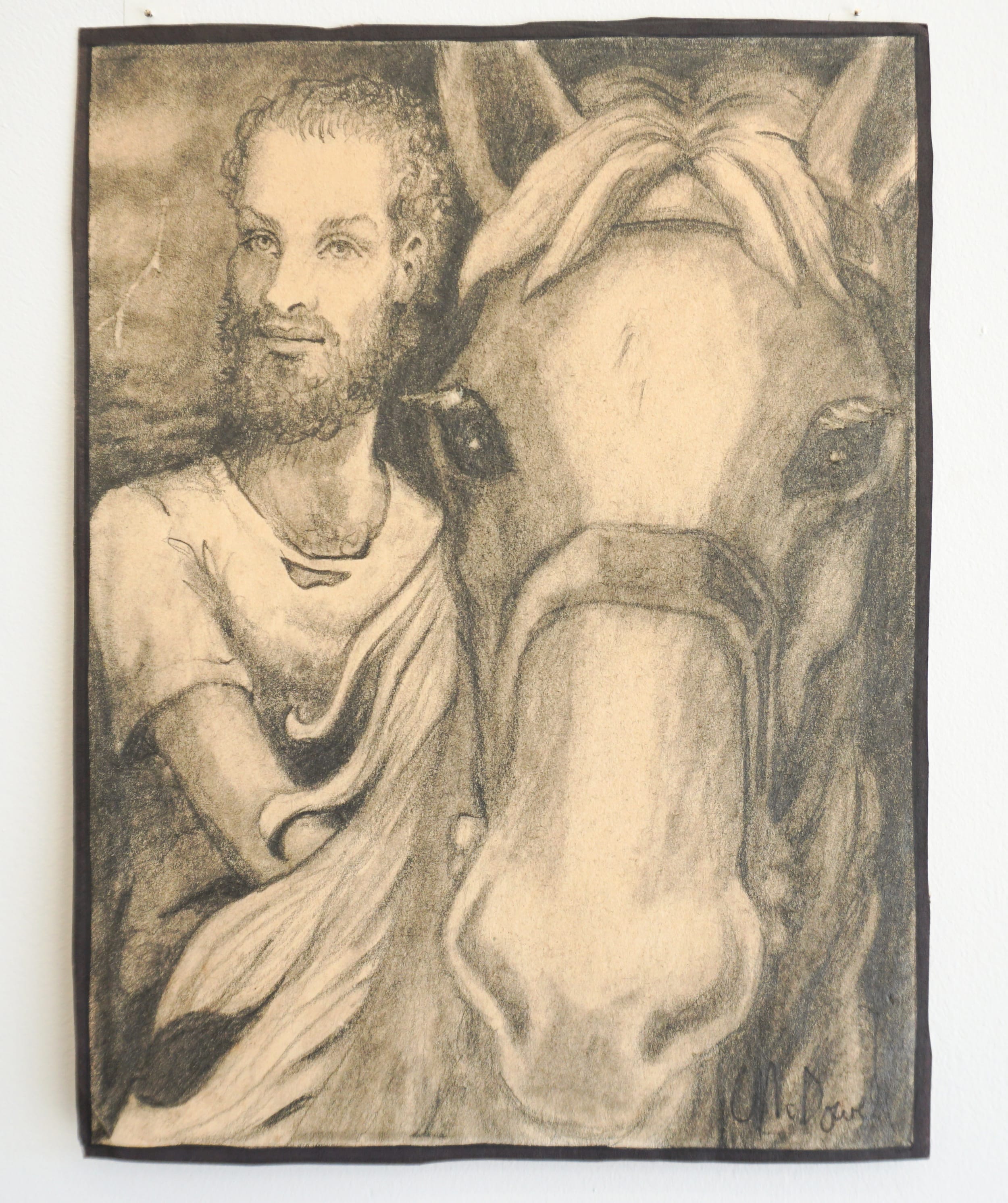  Curt McDowell  Untitled (Mike and Horse) , date unknown Graphite on paper 10 x 7.5 inches 