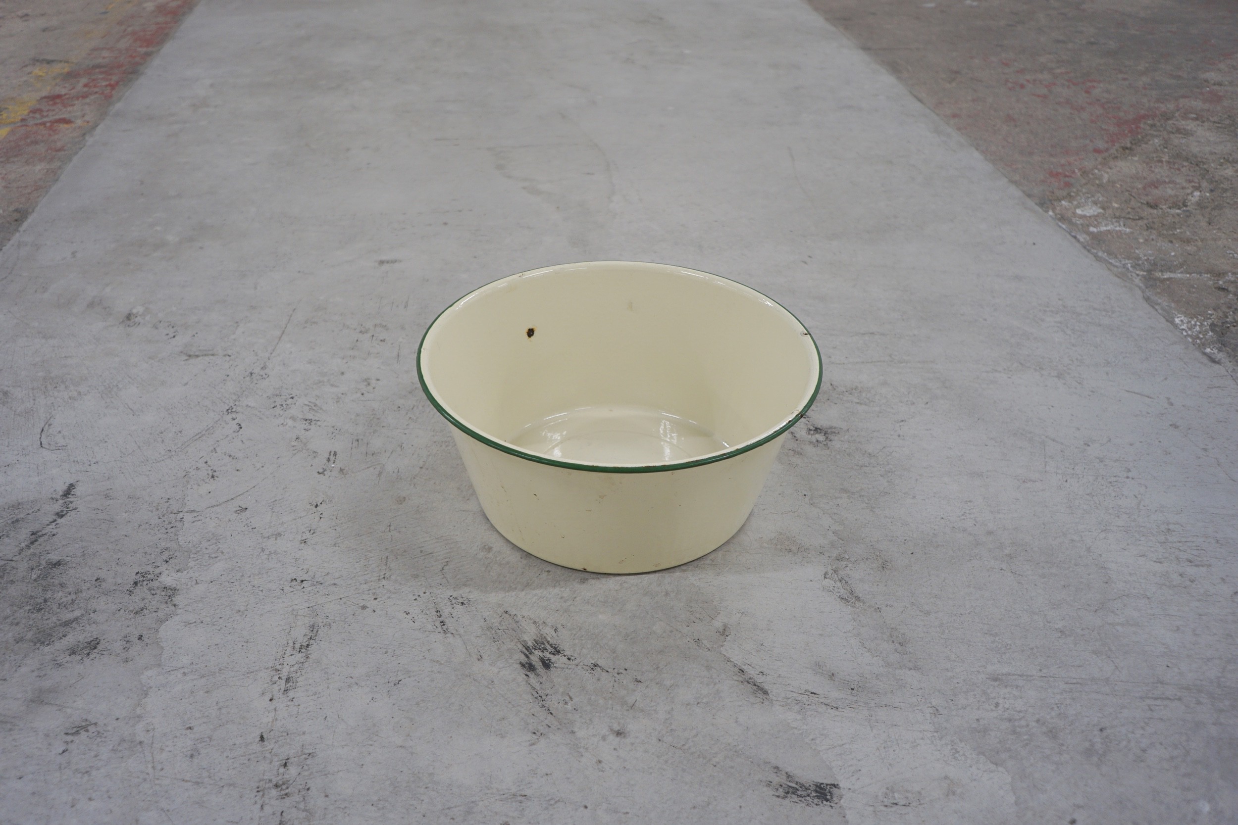  Anthony Discenza  Untitled (Bowl) , 2017 Enameled steel bowl used in production of 2000 film  Between Two Women  